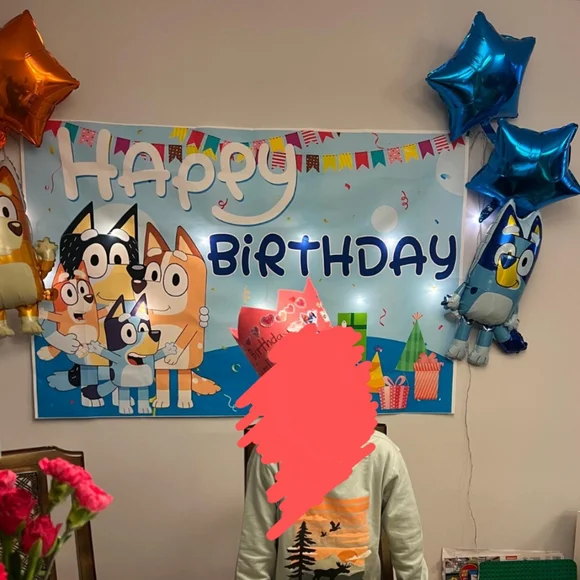 Colorful Bluey Birthday Backdrop - Picture 2 of 2